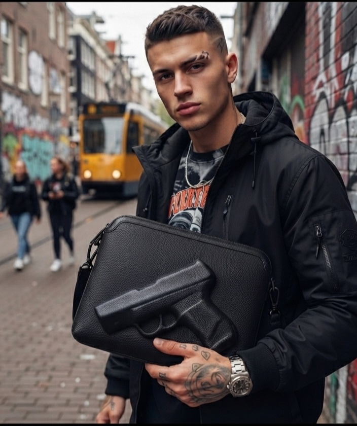 OroWolf 3D Pistool Clutch Crossbody Tas - Streetwear Amsterdam