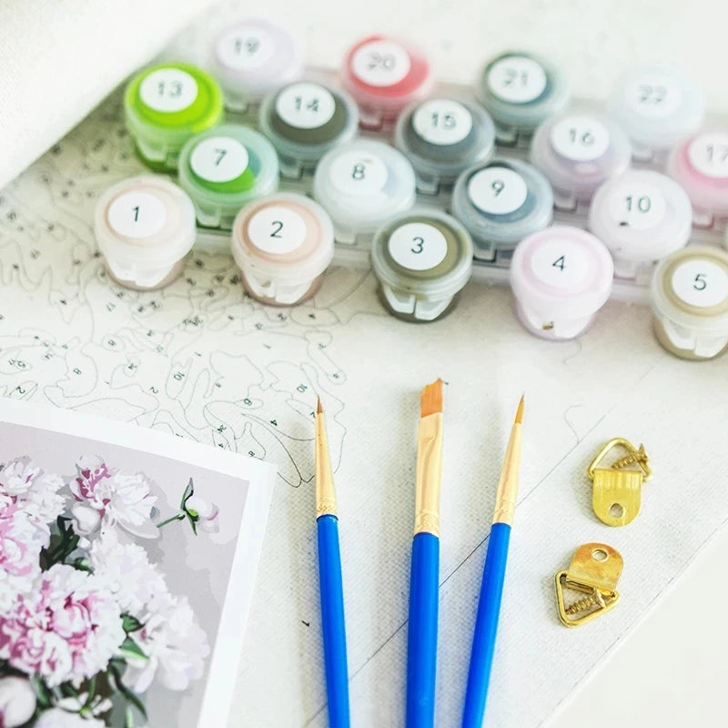 Paint by Number – Bloemen Schilderij op Canvas