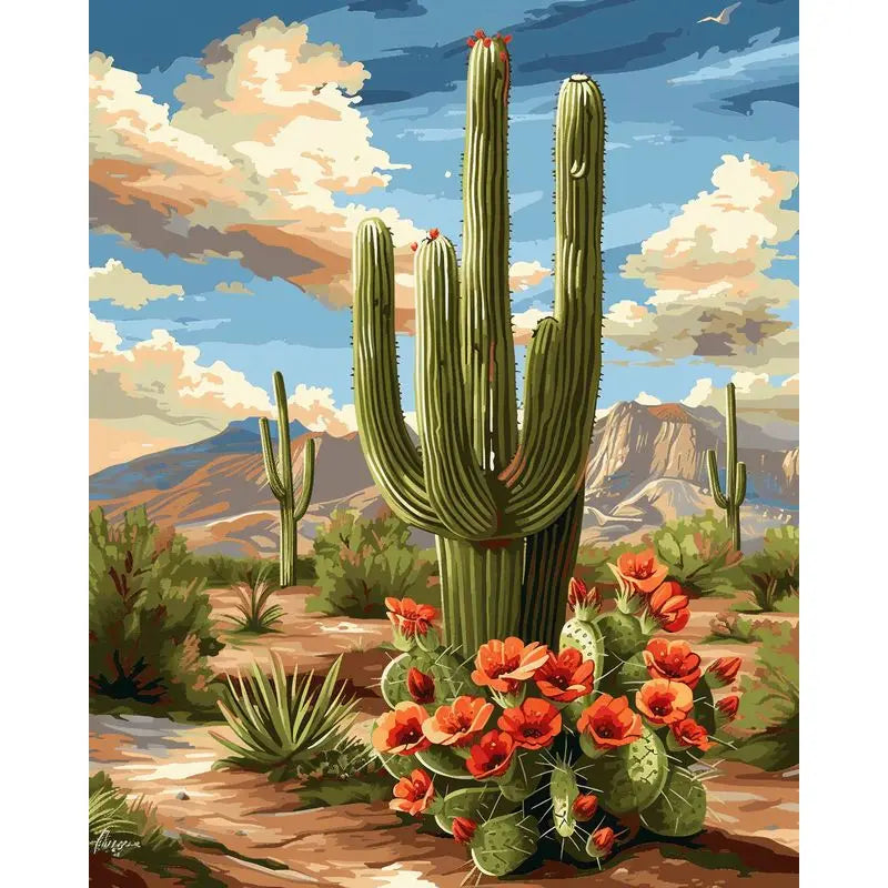 Paint by Number – Bloemen Schilderij op Canvas