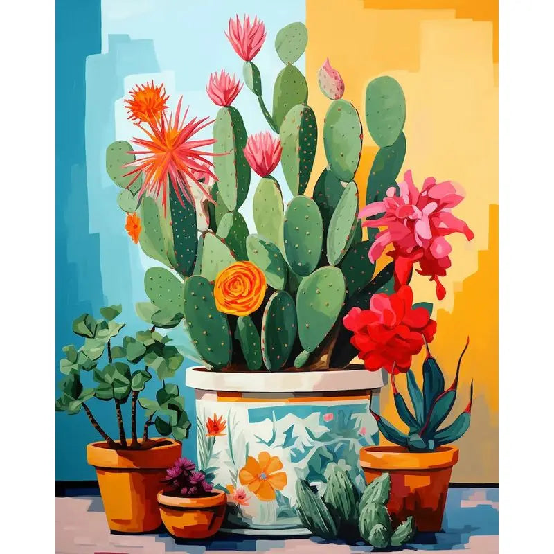 Paint by Number – Bloemen Schilderij op Canvas