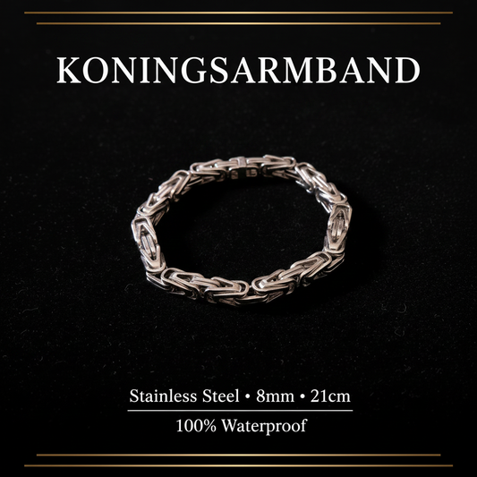 Koningsarmband Stainless Steel 8mm