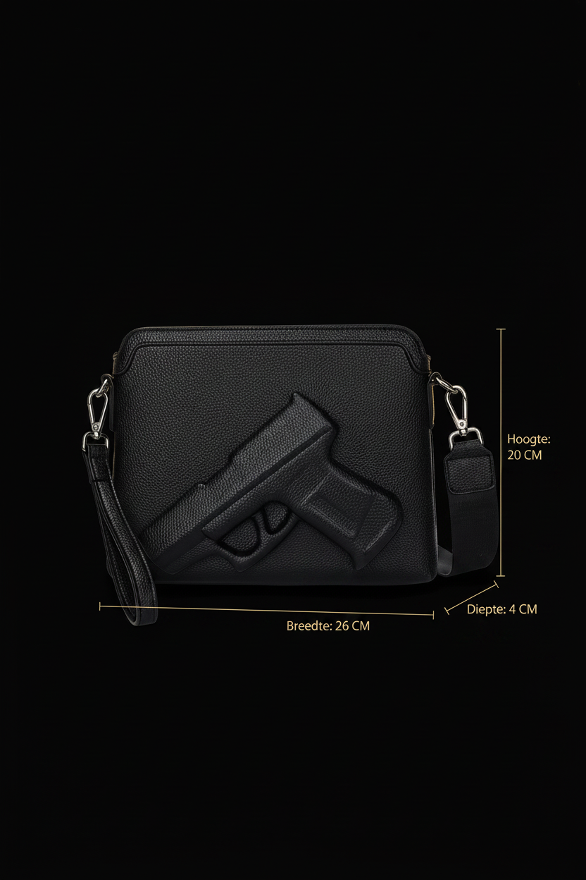 OroWolf - 3D Pistool Clutch & Crossbody Tas